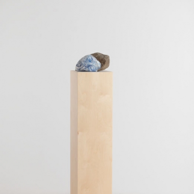 Untitled, 2014. Colored pencil, clay, paper, stone, wood.  62x11x11 in - 157.5x28x28 cm