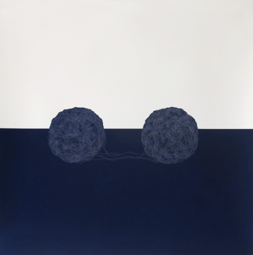 A Fortunate Encounter, 2011. White pencil, acrylic, paper. 44x44 in - 113x133 cm