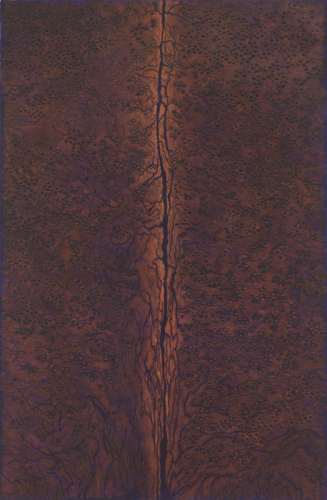 Pathway, 2014. Colored pencil, acrylic, paper on linen. 74x48 in - 188x122 cm