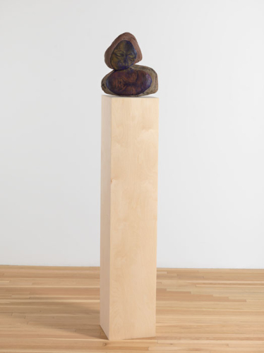 Sunrise, 2014. Colored pencil, acrylic, clay, stones.  71x13x11 in - 180.5x33x28 cm