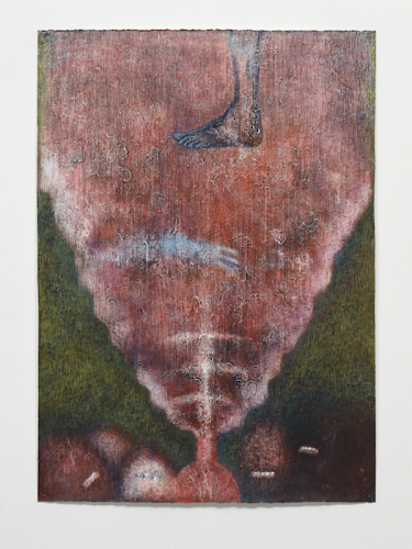 The Inferno, Broken in Nine Pieces: War, 2022. Pastels on acrylic on paper. 45x32 in - 115x91.5 cm