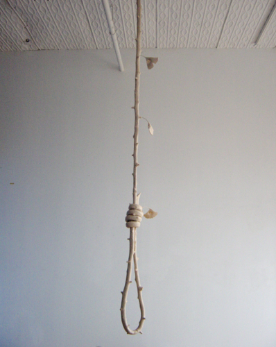 Senza Peso (Weightless), 2001. Silicon, steel wire. 88.5 in - 225  cm long