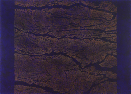 Territories(2), 2015. Colored pencil, acrylic on canvas. 60x84 in - 152x213 cm