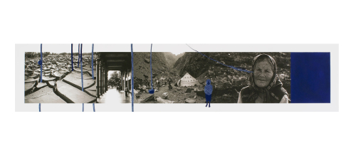 Under the Same Sky (4), 2009. Colored pencil, acrylic on archival ink-jet print on paper. 24x114.5 in - 61x291 cm