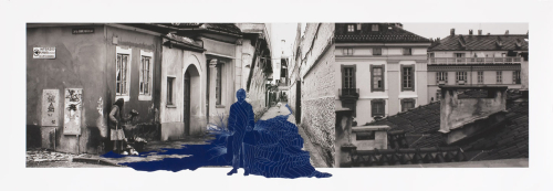 Under the Same Sky (5), 2009. Colored pencil, acrylic on archival ink-jet print on paper. 24x69 in - 61x175 cm