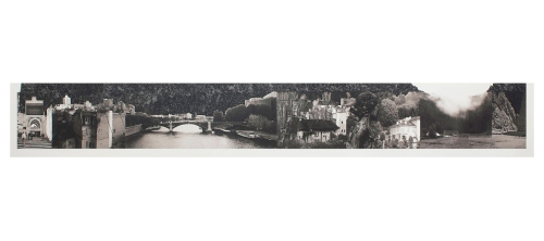 Under the Same Sky (6), 2009. Black ink, ink-jet print on paper. 24x184 in - 61x468 cm