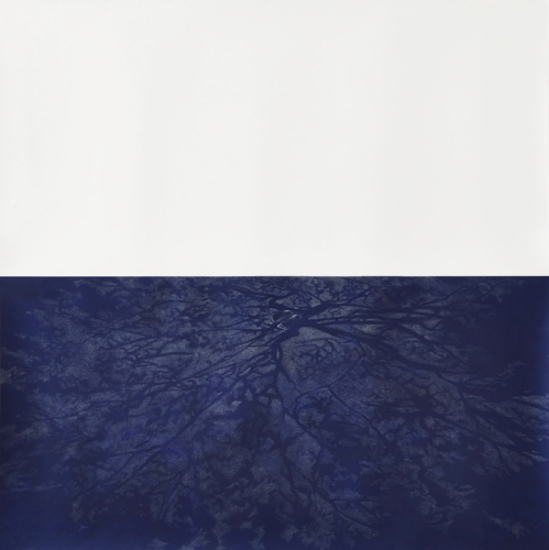Absence, 2009. White pencil, acrylic, paper. 45x45 in - 114x114 cm