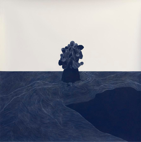 Carrying the Future (2), 2010. Colored pencil, acrylic, paper. 45x45 in - 114x114 cm