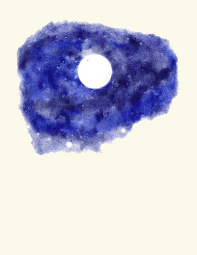 Belly, 2000. Blue ballpoint pen, paper. 11x8.5 in - 28x22 cm