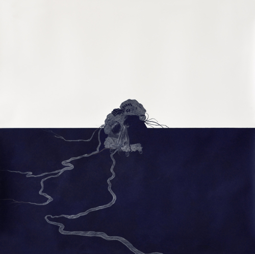 Immigrant, 2009. Colored pencil, acrylic, paper. 45x45 in - 114x114 cm