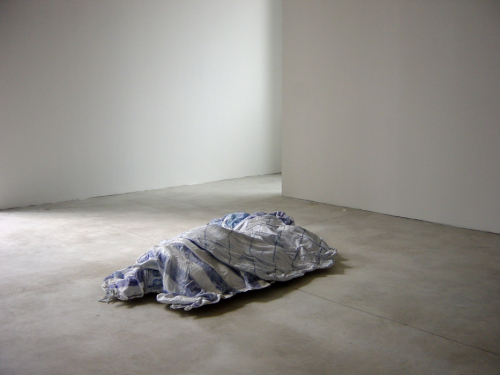 Sleeping Landscape, 2005. Colored pencil, acrylic, fabric, papier-mâché. 16x60x48 in - 40x150x120 cm